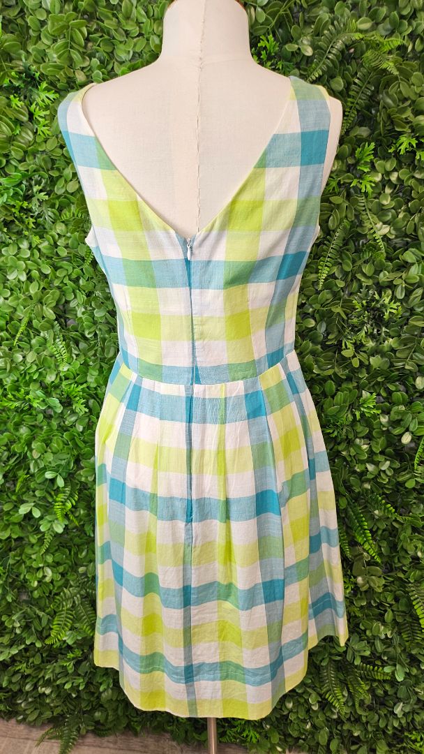 Jendi Gingham Fit & Flare Dress (8)