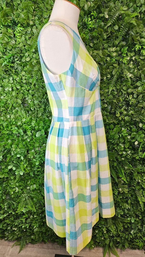Jendi Gingham Fit & Flare Dress (8)