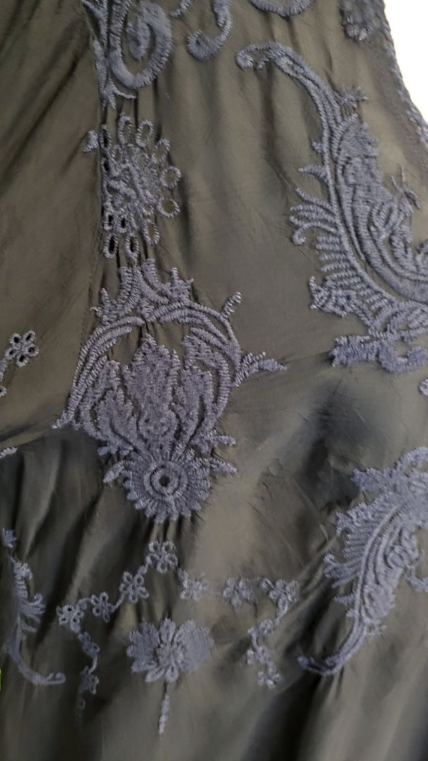 Johnny Was Ink Embroidered Top (12-4)