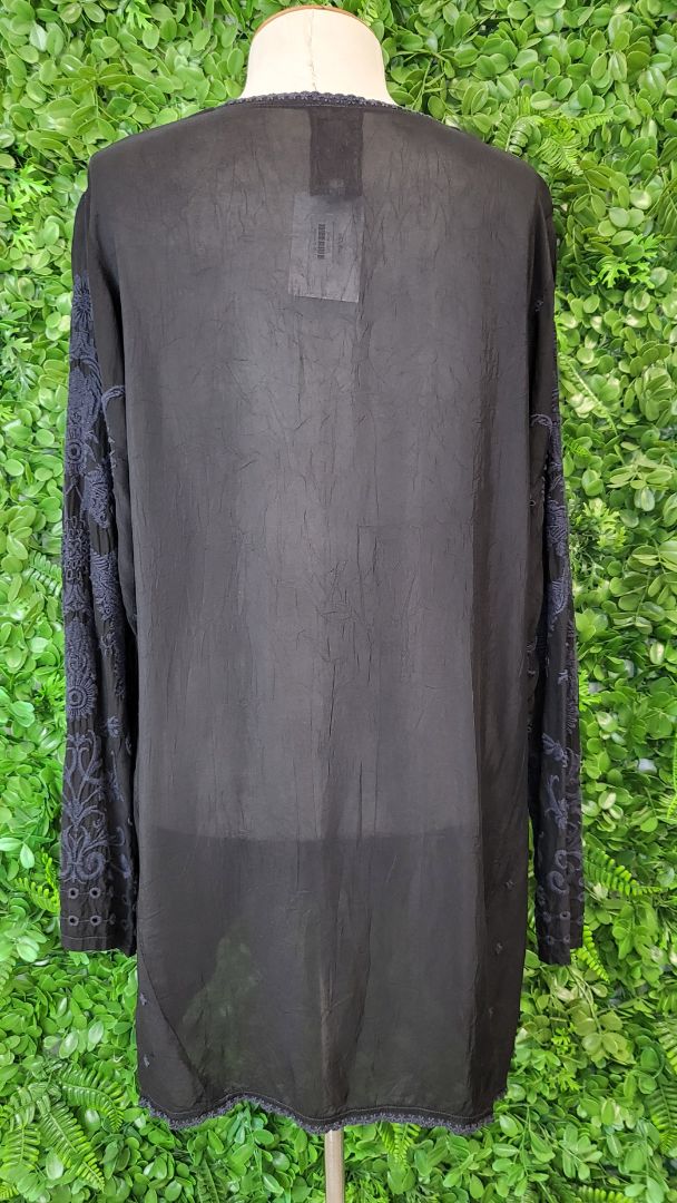 Johnny Was Ink Embroidered Top (12-4)