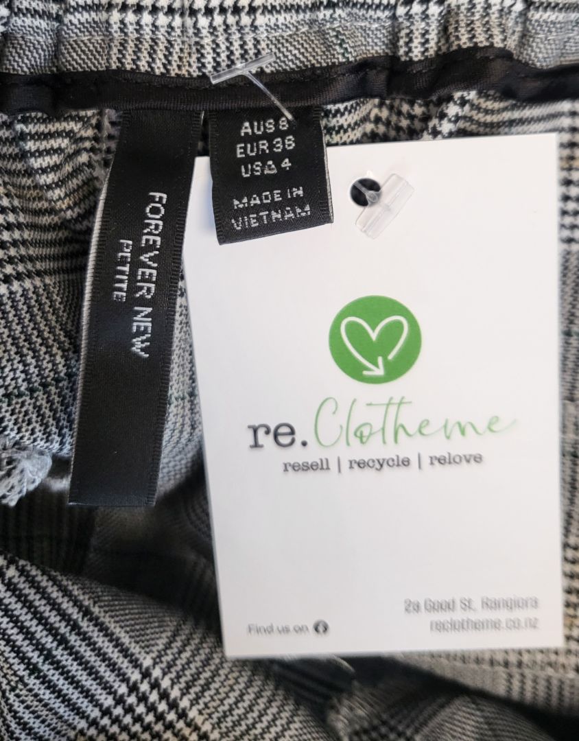 Forever New Check High Waist Pant (8P)