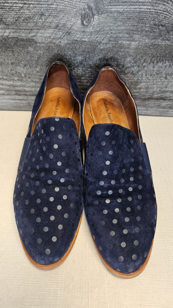 Isabella Anselmi Navy Polka Loafer (41)