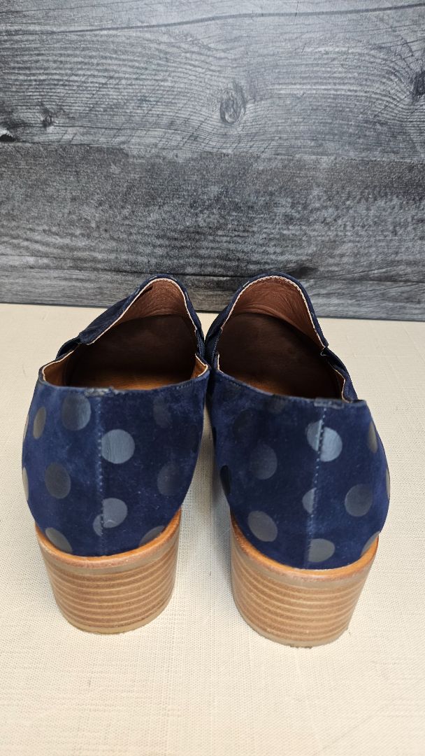 Isabella Anselmi Navy Polka Loafer (41)