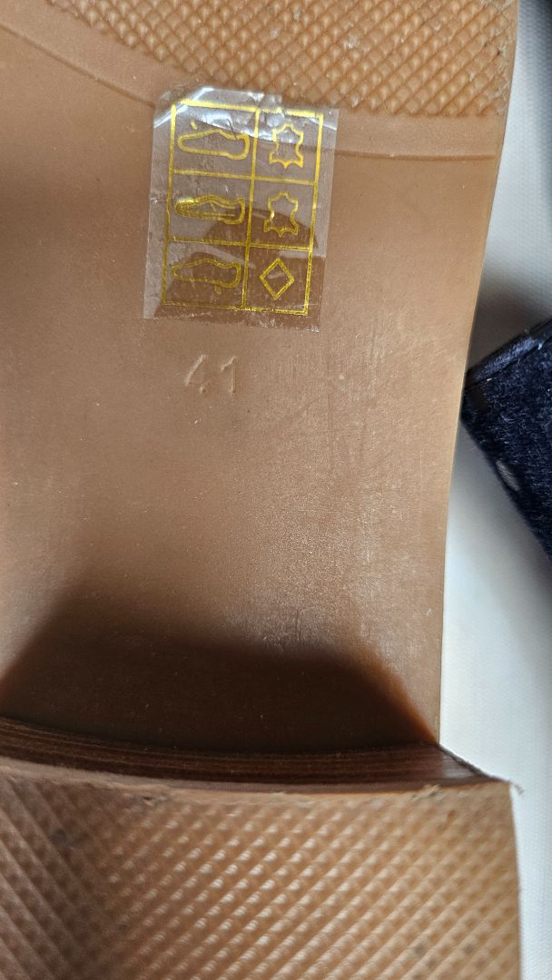 Isabella Anselmi Navy Polka Loafer (41)