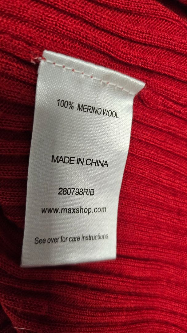Max Red Long Sleeve Merino (12-14)