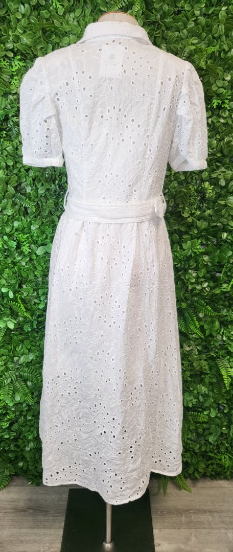 Aqua Blu White Shirt Dress (10)
