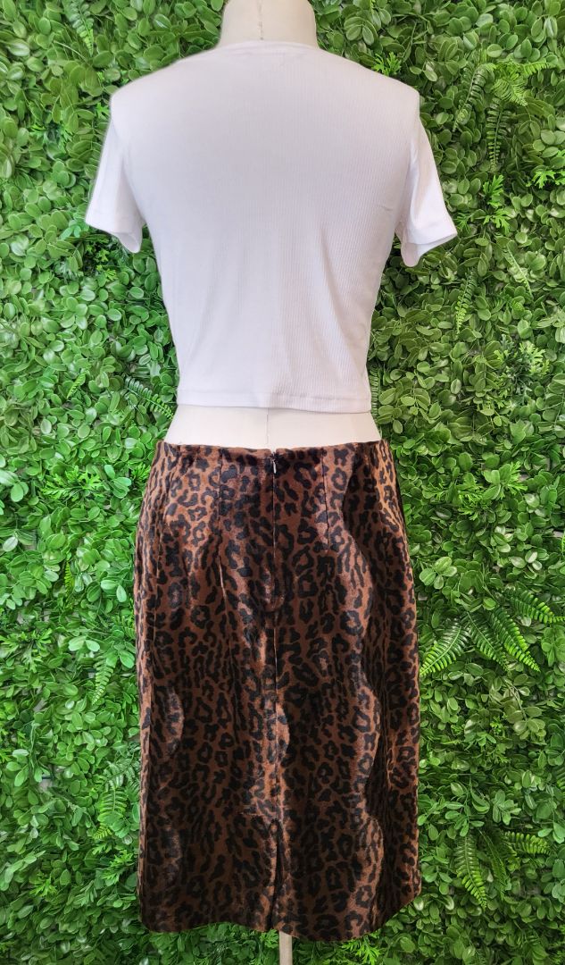 Jacqui.E Print Faux Fur Skirt (12)