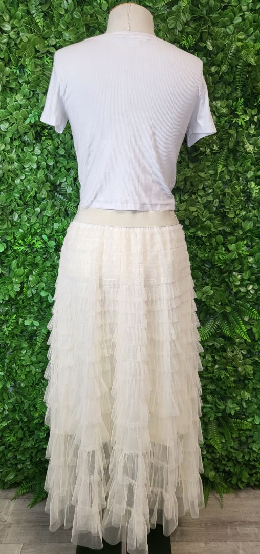 Unknown Cream Tulle Skirt (10-14)