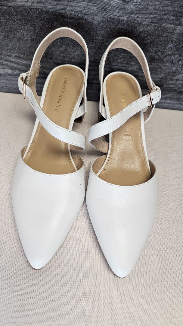 Isabella Anselmi Off White Strappy Heels (40)