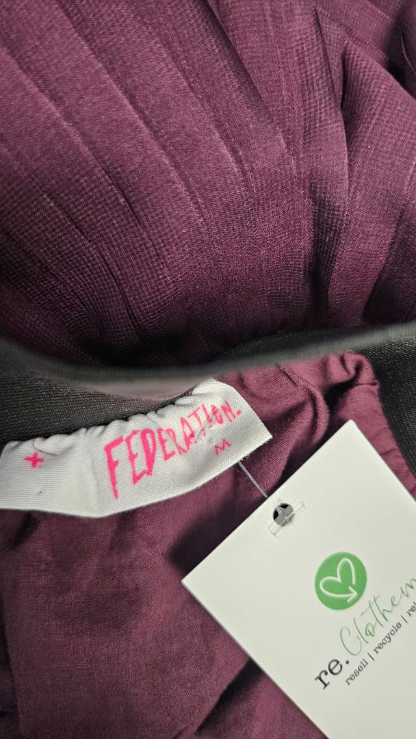 Federation Plum Pleat Skirt (10)