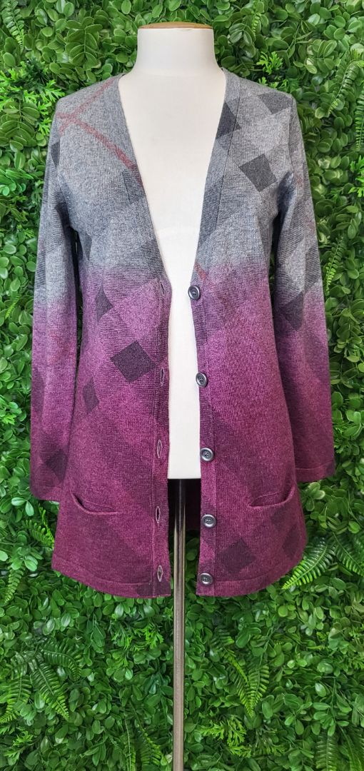 Bare Enon Pink/Grey Ombré Cardigan (8)