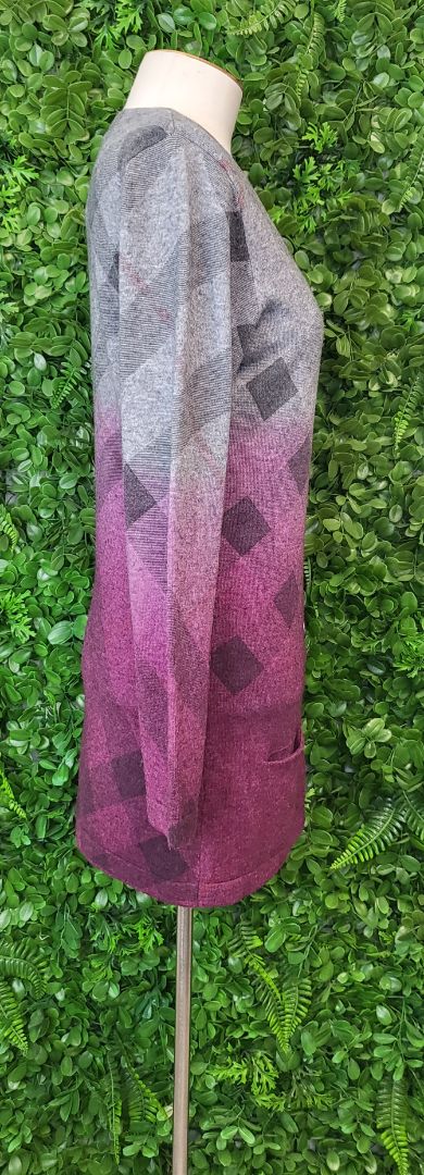 Bare Enon Pink/Grey Ombré Cardigan (8)