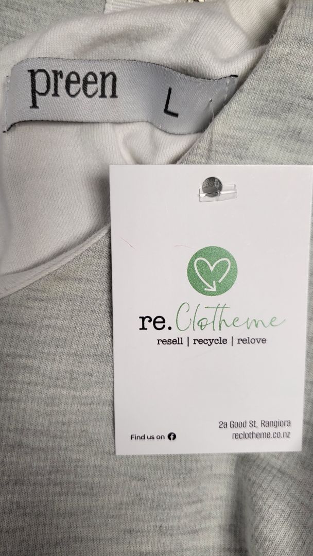Preen Grey 3/4 Sleeve Top (14)
