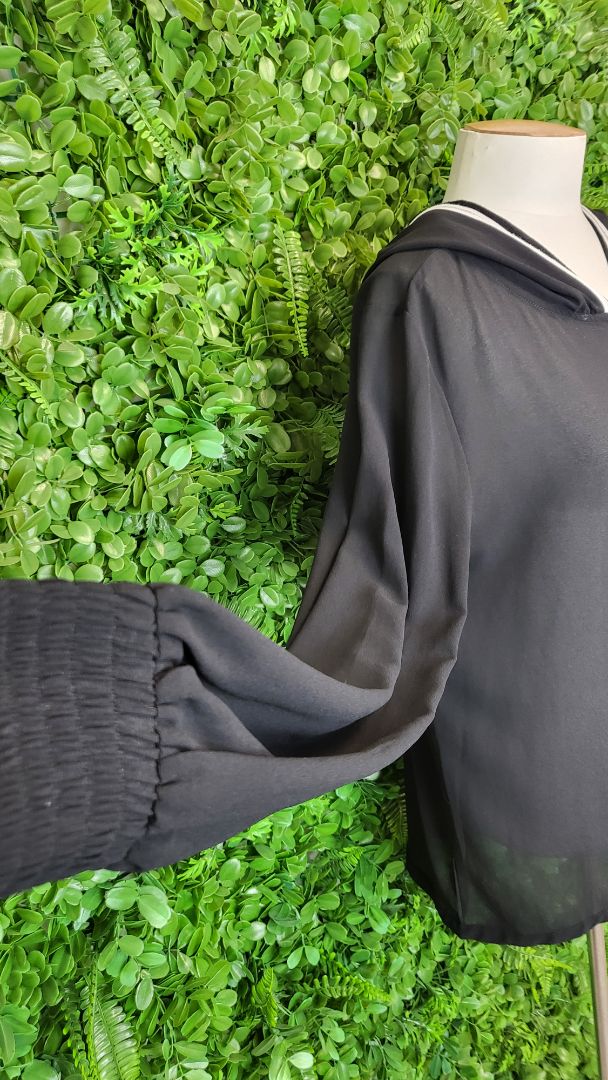 Moss Black Sheer Bomber (8-10)