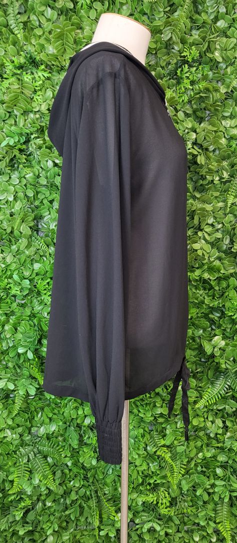Moss Black Sheer Bomber (8-10)