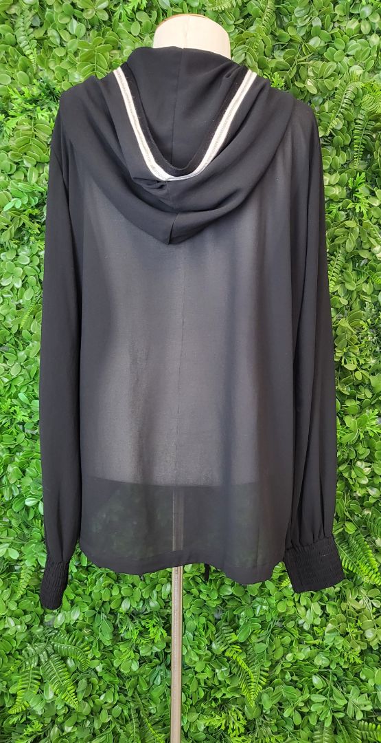 Moss Black Sheer Bomber (8-10)
