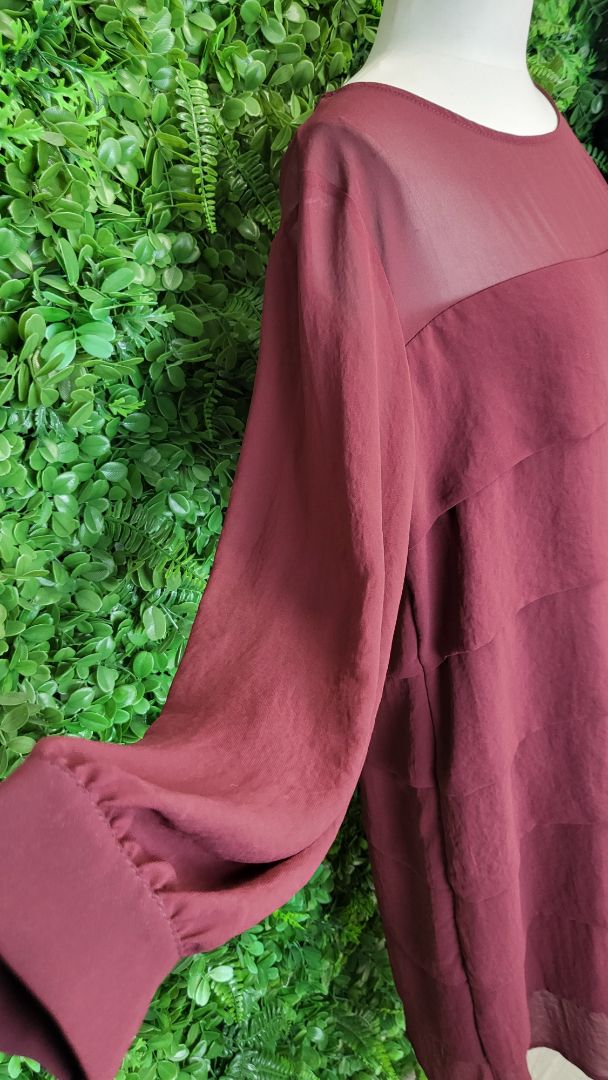 Ivyblu Wine Layered Shift Dress (14)