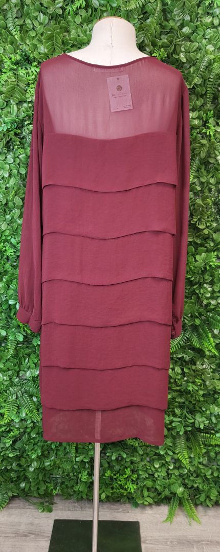 Ivyblu Wine Layered Shift Dress (14)
