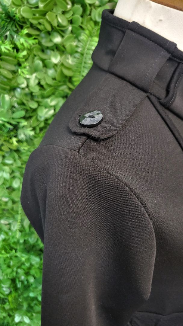 Marilyn Seyb Black Pleat Blazer (8)