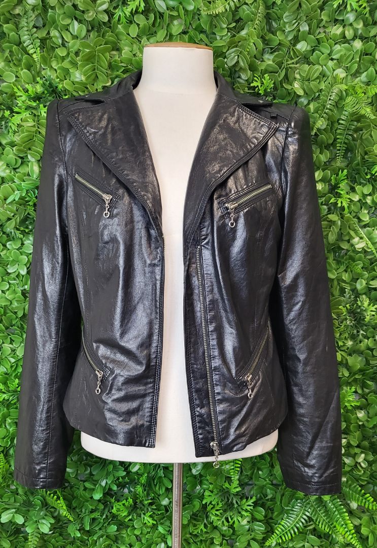 Harry Who Black Leather Biker Jacket (10)