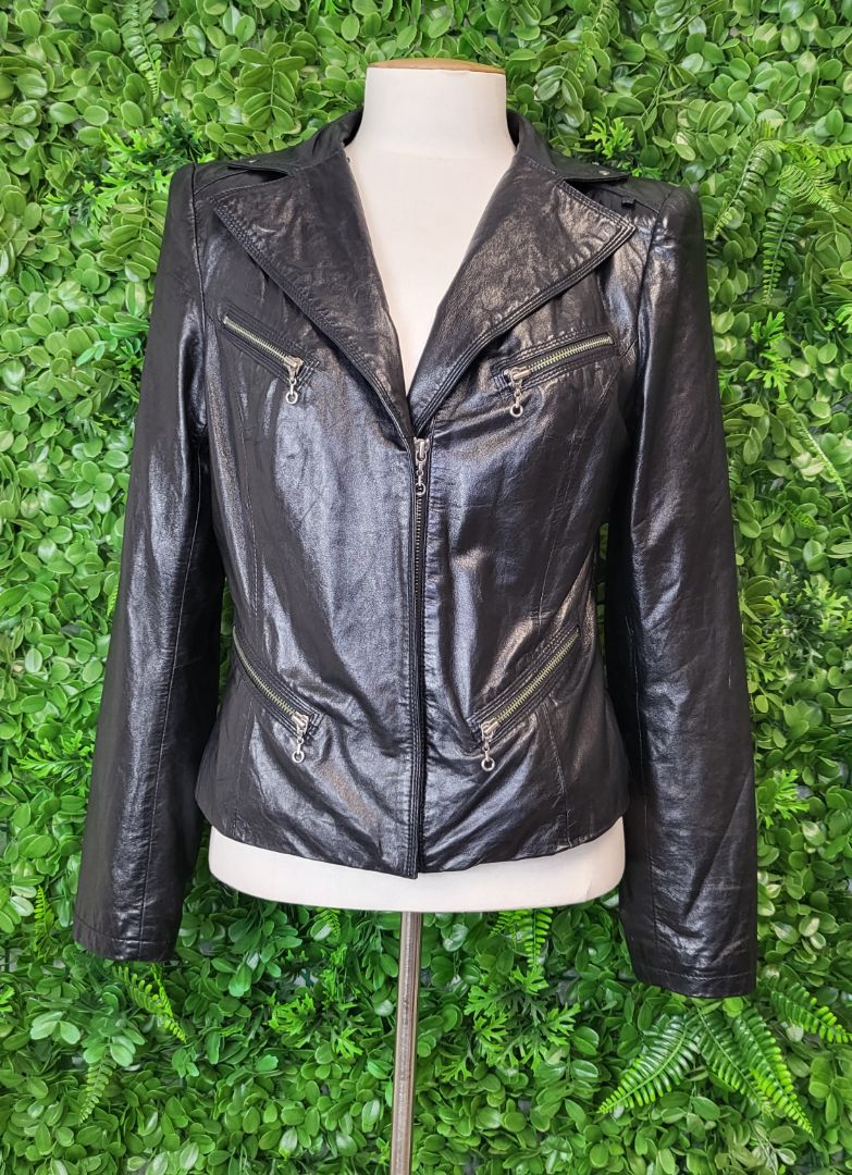 Harry Who Black Leather Biker Jacket (10)