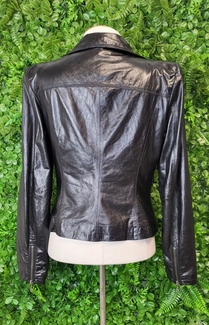 Harry Who Black Leather Biker Jacket (10)