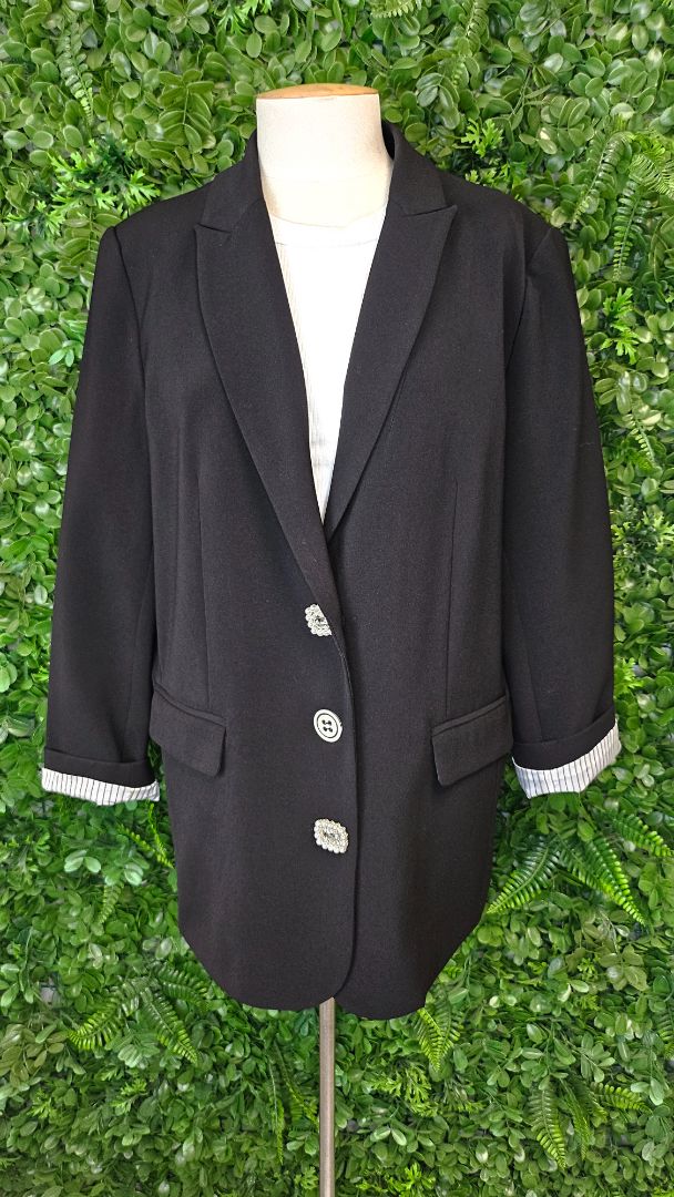 Toby Black Embellished Blazer (10)