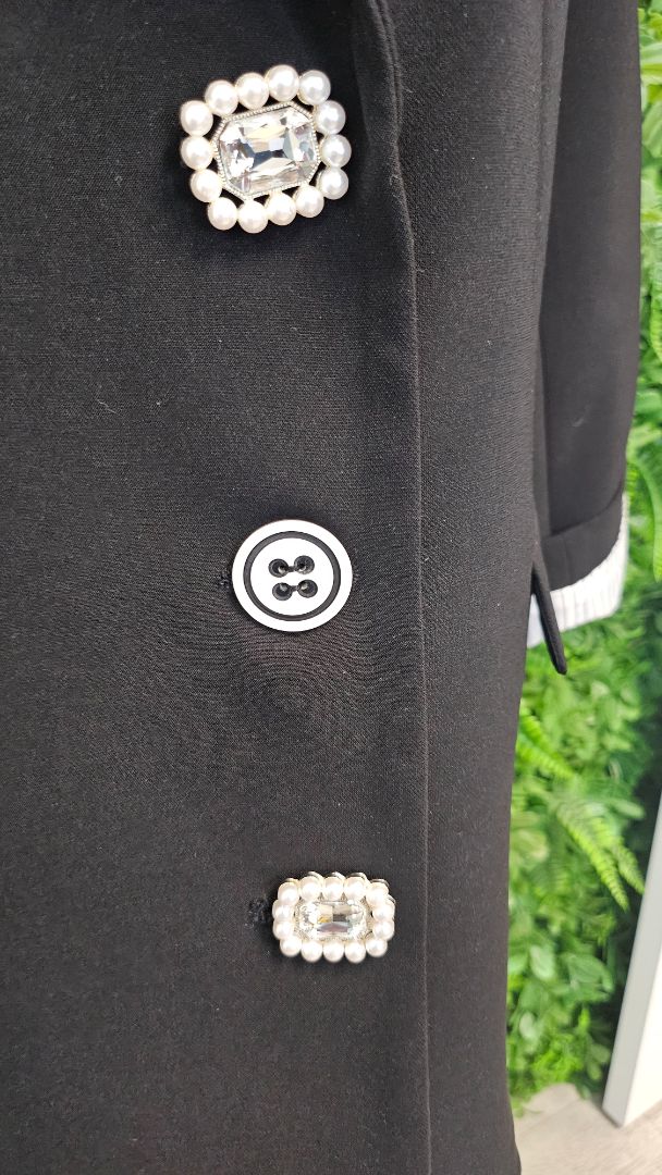 Toby Black Embellished Blazer (10)