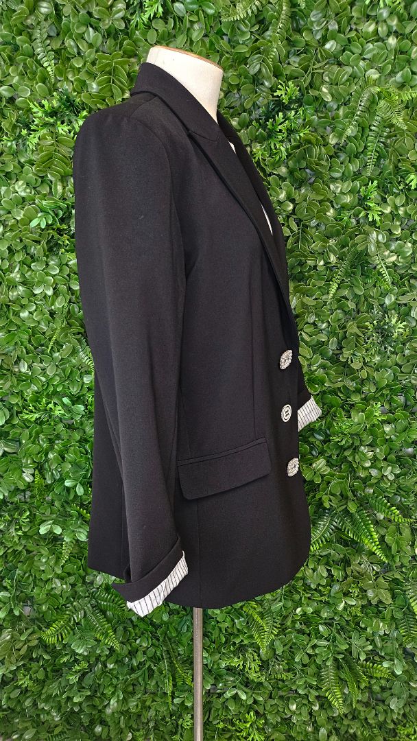 Toby Black Embellished Blazer (10)