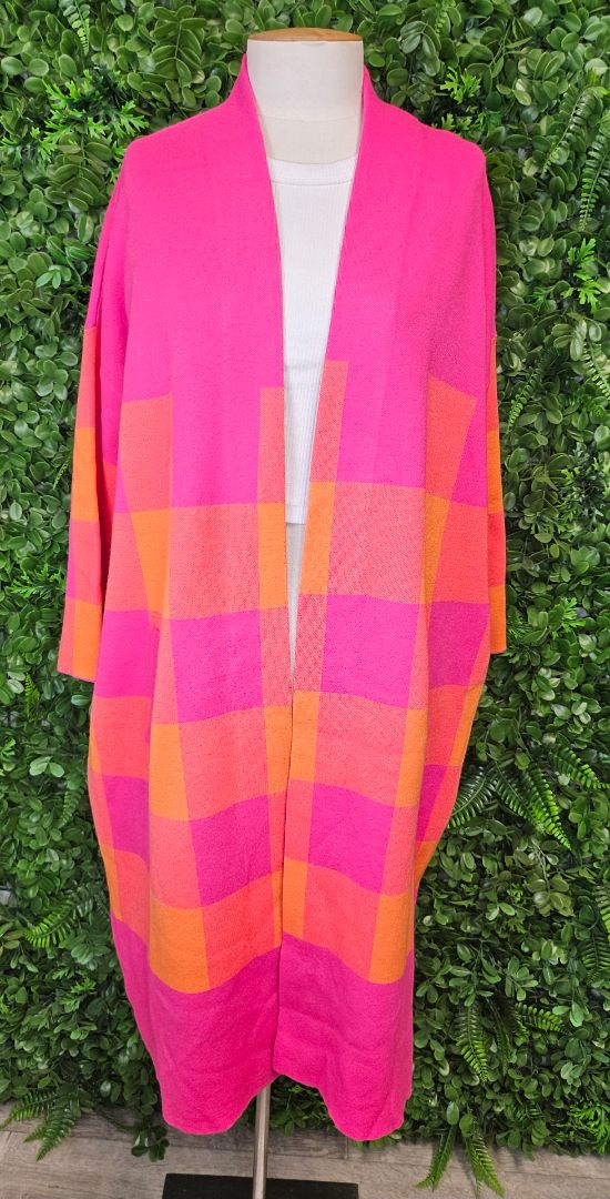 Haven Pink/Orange Longline Cardi Knit (OSFM)
