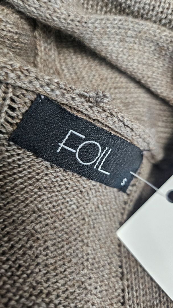 Foil Taupe Longline Vest (10)