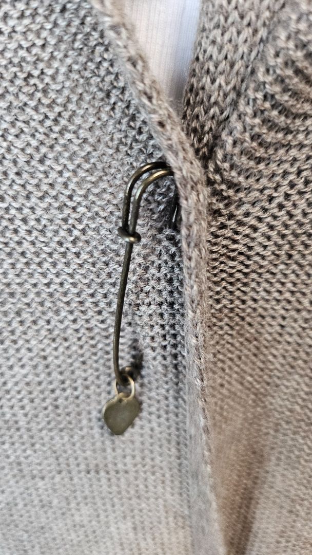 Foil Taupe Longline Vest (10)