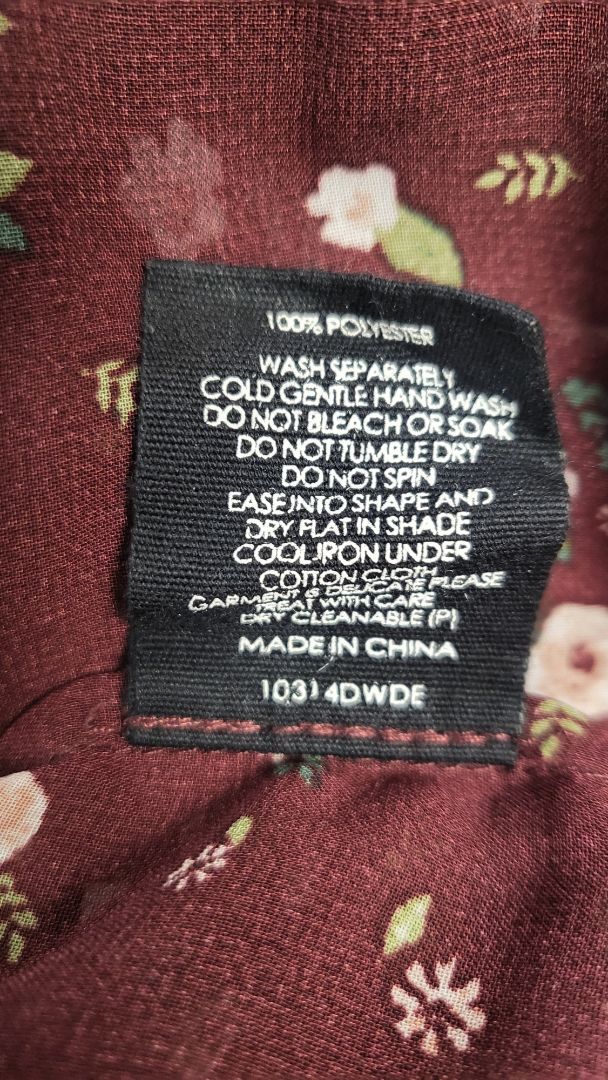Decjuba Burgundy Floral Dress (10)