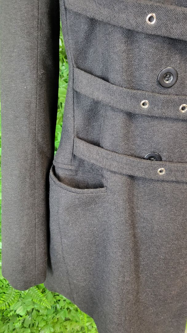 Go Sweet Black Belt Detail Coat (12)