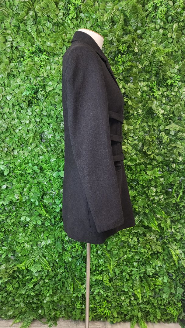 Go Sweet Black Belt Detail Coat (12)