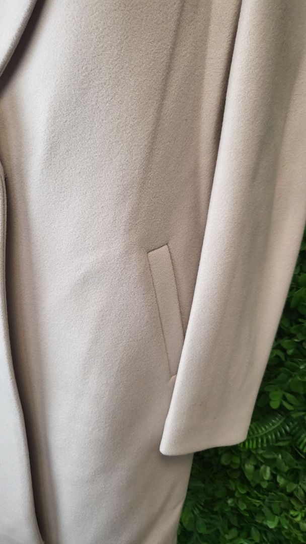 Forever New Oatmeal Single Breasted Coat (10)