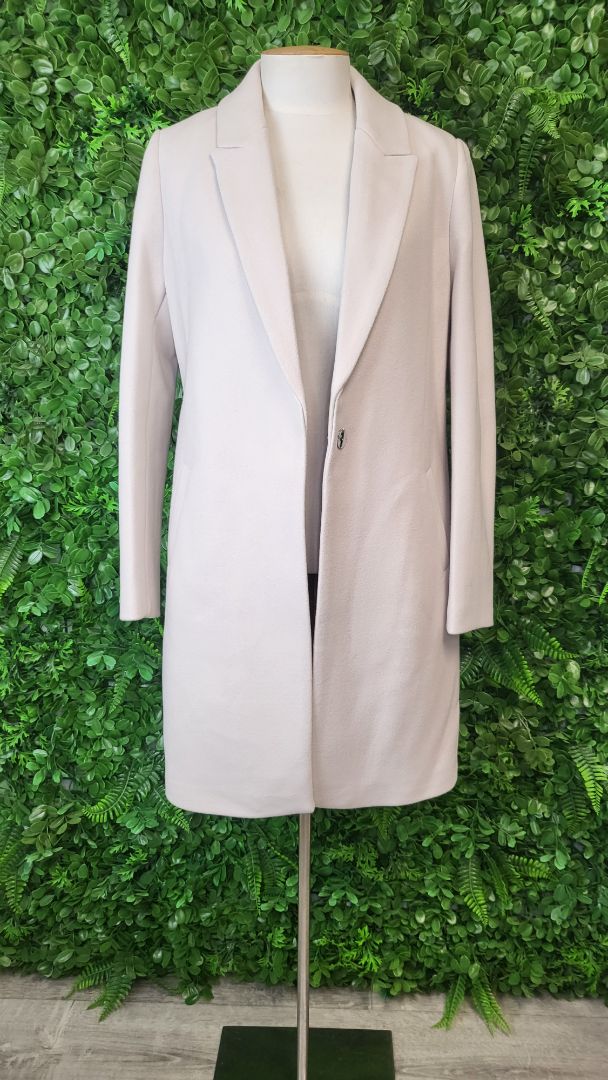 Forever New Oatmeal Single Breasted Coat (10)