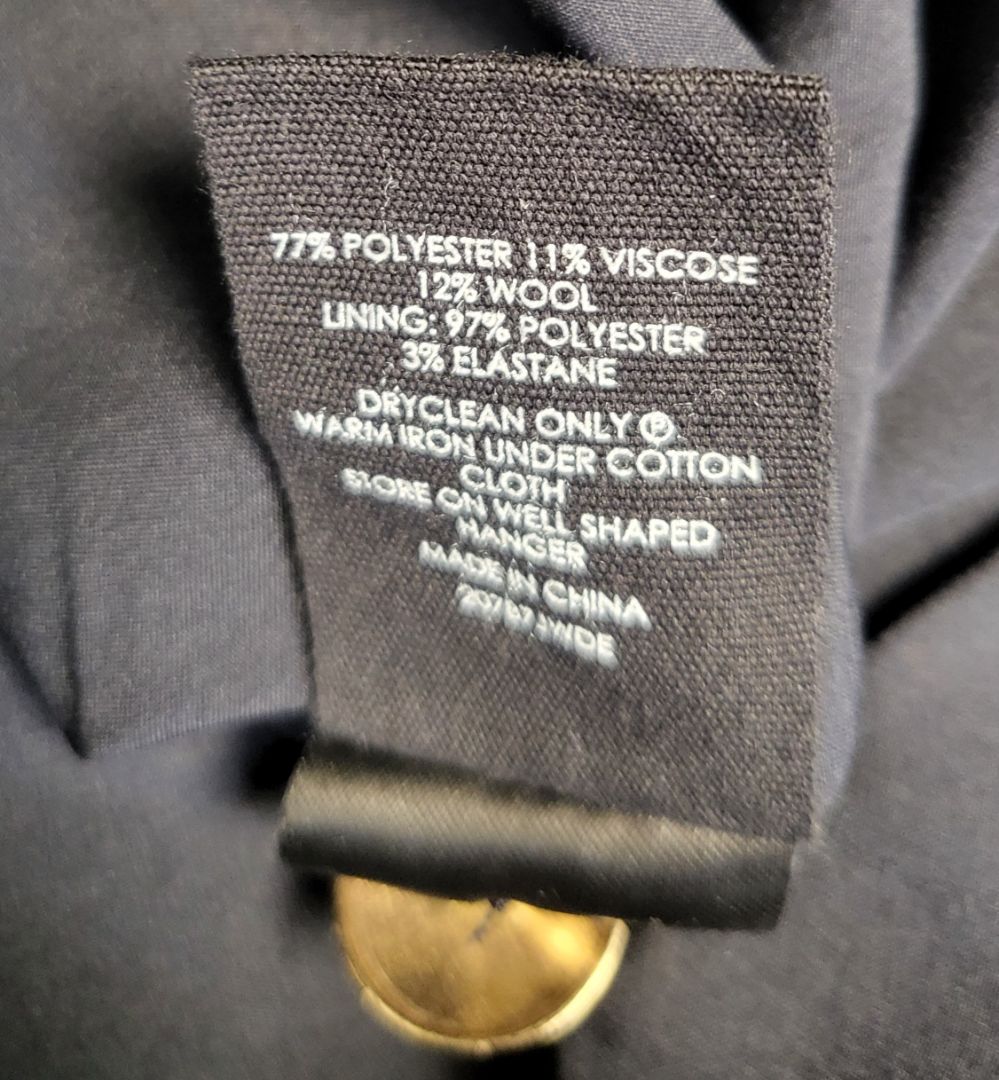 Decjuba Navy Double Breasted Coat (10)