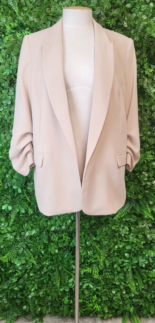 M&S Taupe Open Blazer (14)