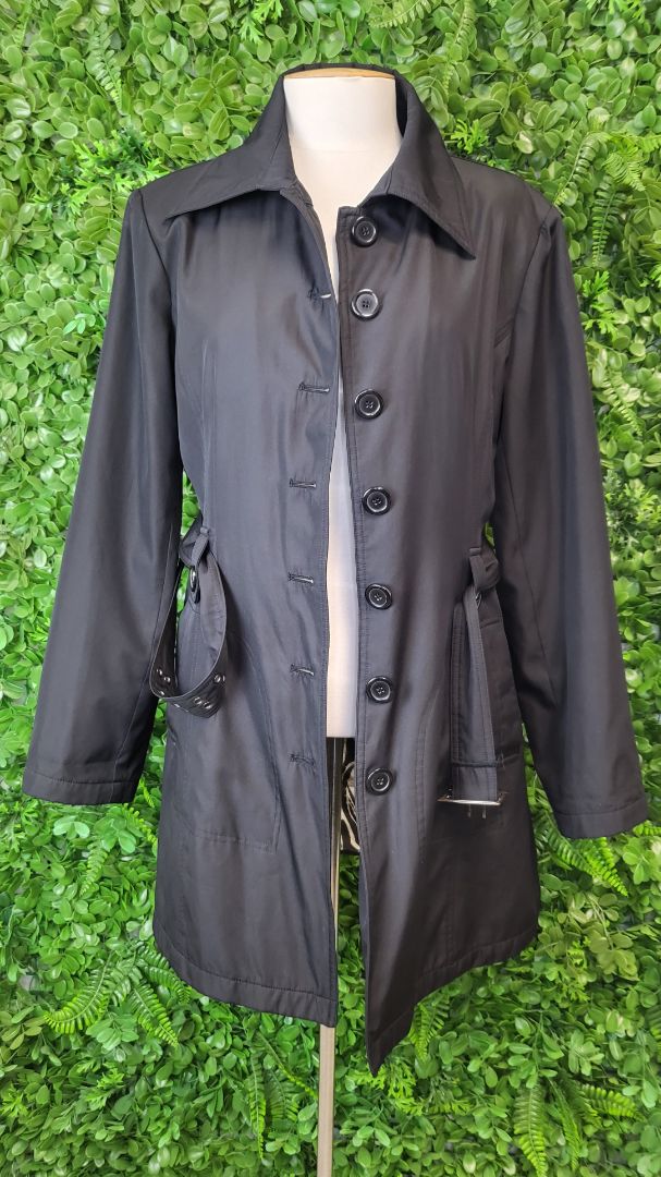 Lily Palmer Black Trench Coat (12-14)
