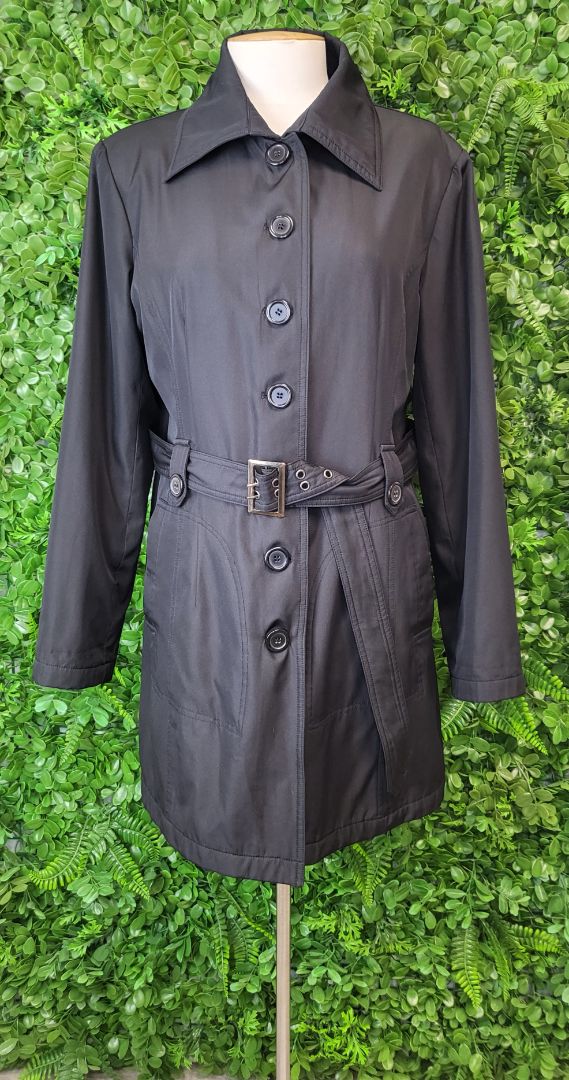 Lily Palmer Black Trench Coat (12-14)
