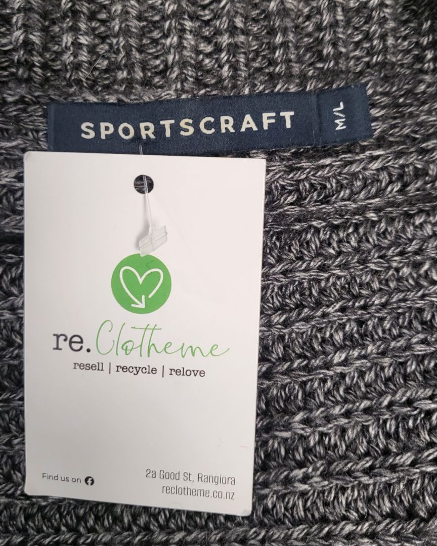 Sportscraft Grey Cardi Knit 12-14
