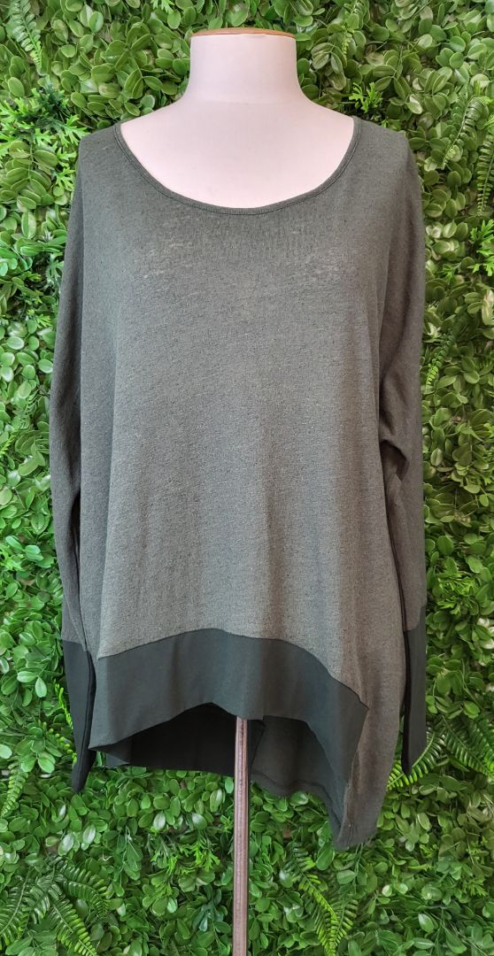 Moss Olive Drape Top BNWT (10)