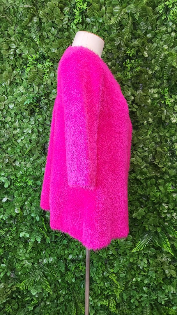 Unknown Hot Pink Fluffy Cardi Knit (8)