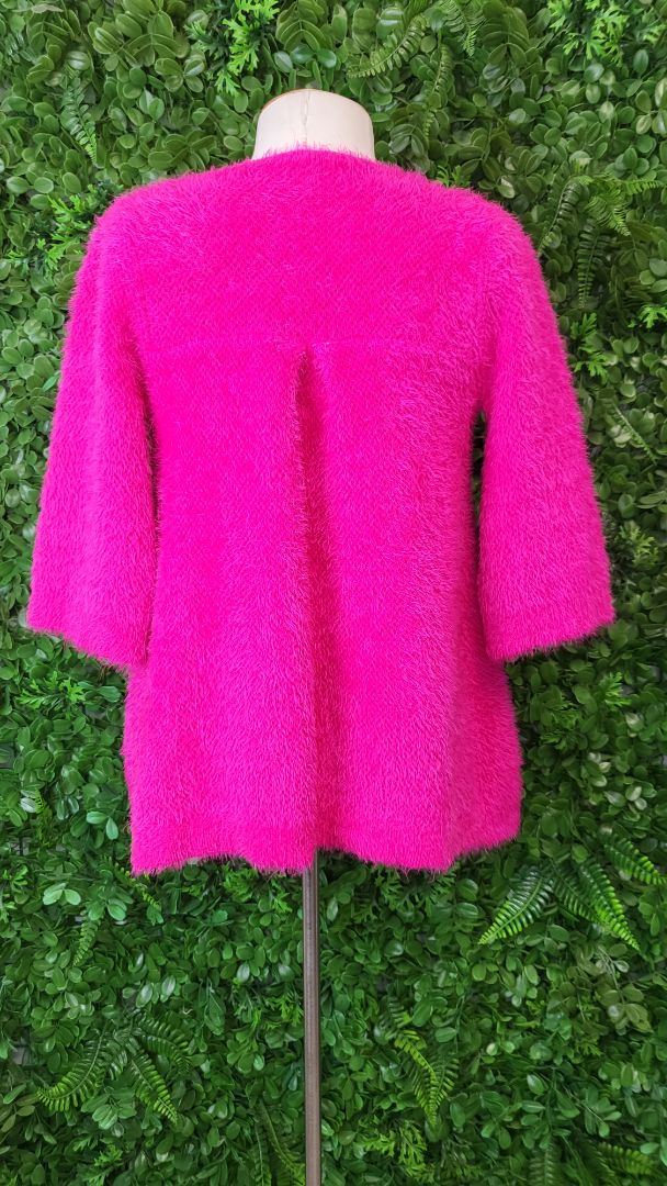 Unknown Hot Pink Fluffy Cardi Knit (8)