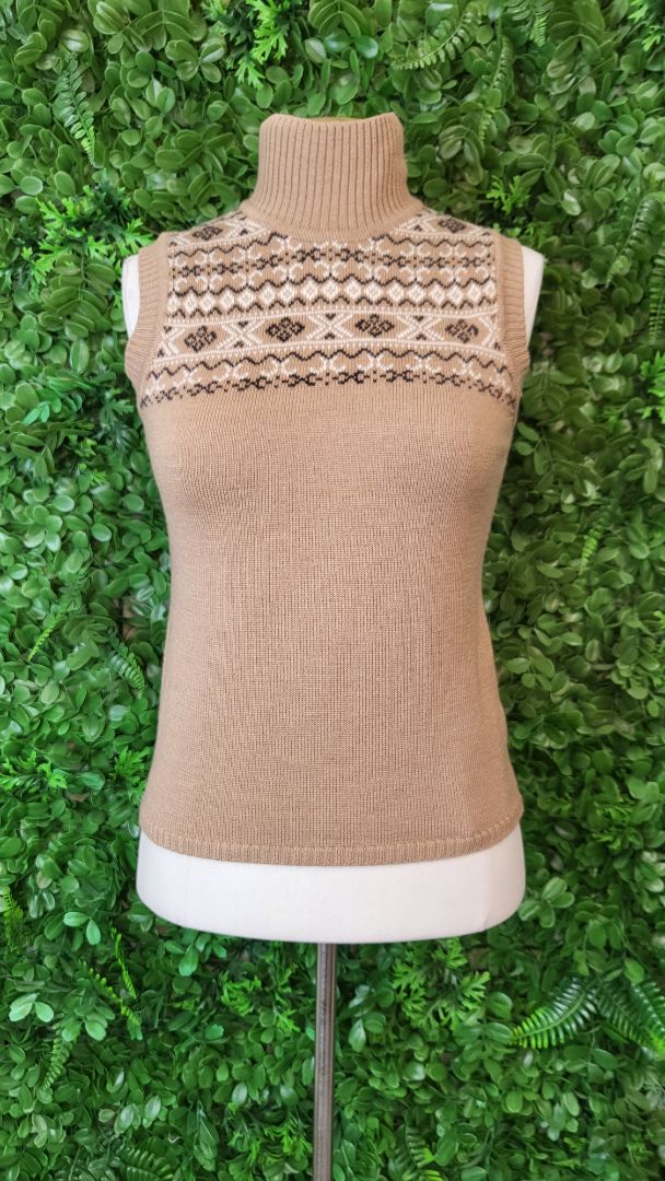 Fa;ge Tan Wool Knit Vest (8)