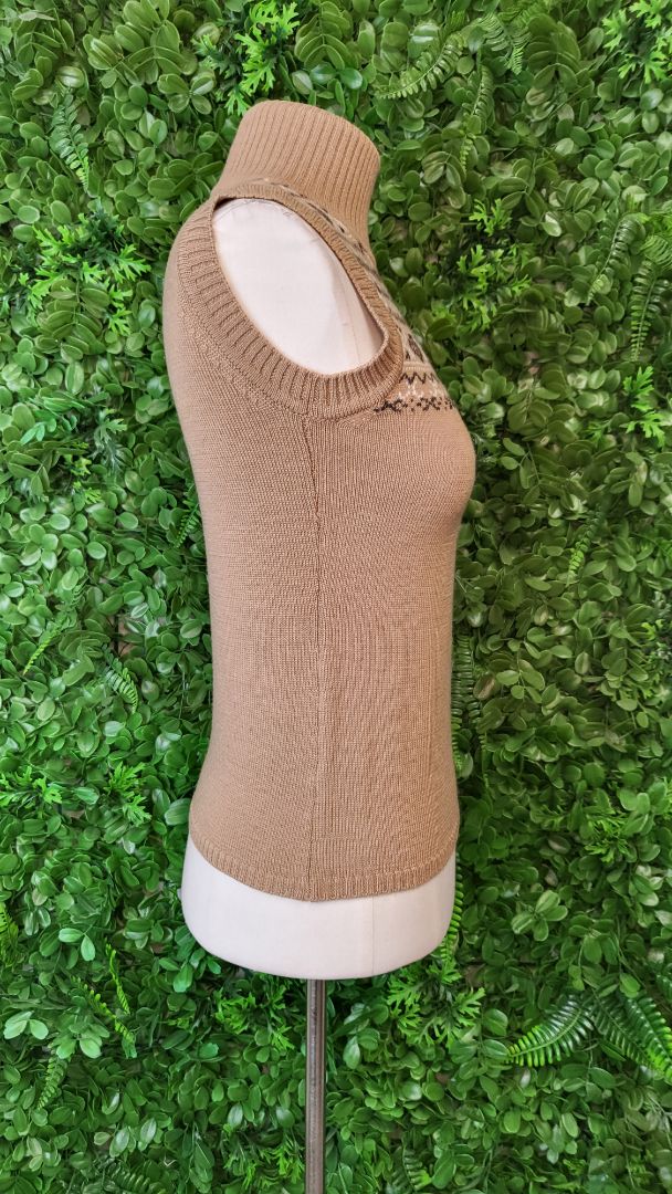 Fa;ge Tan Wool Knit Vest (8)