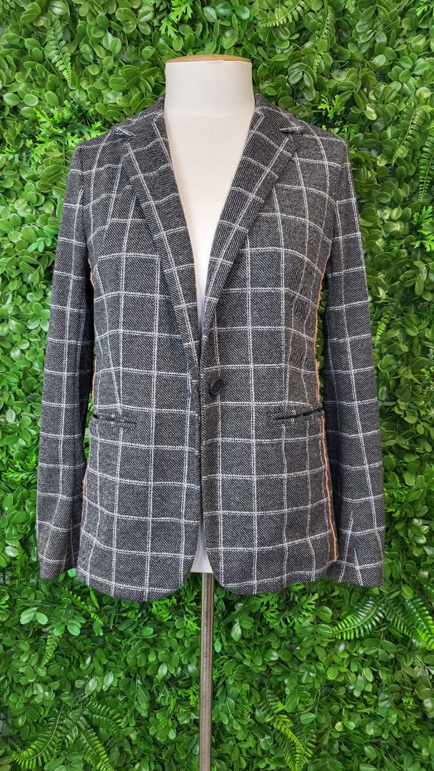 Banana Republic Grey Check Blazer (8)