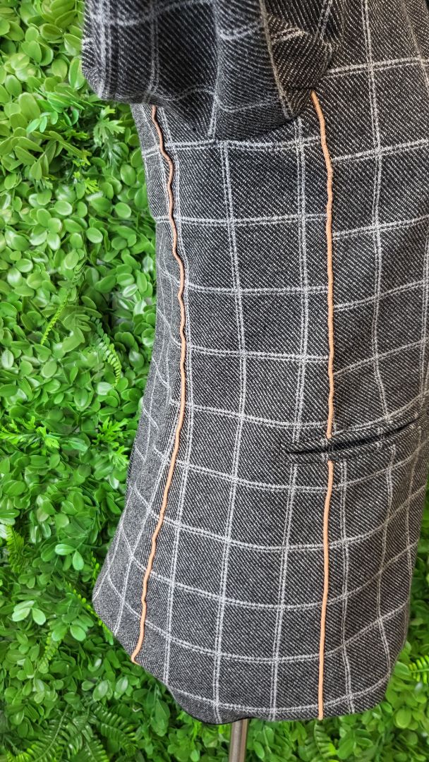 Banana Republic Grey Check Blazer (8)