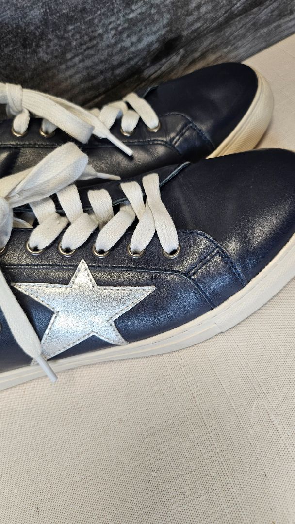 Andrea Biani Navy Star Sneaker (38)